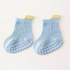 6 Pairs Baby Girls Mesh Crew Socks 1-3 Years