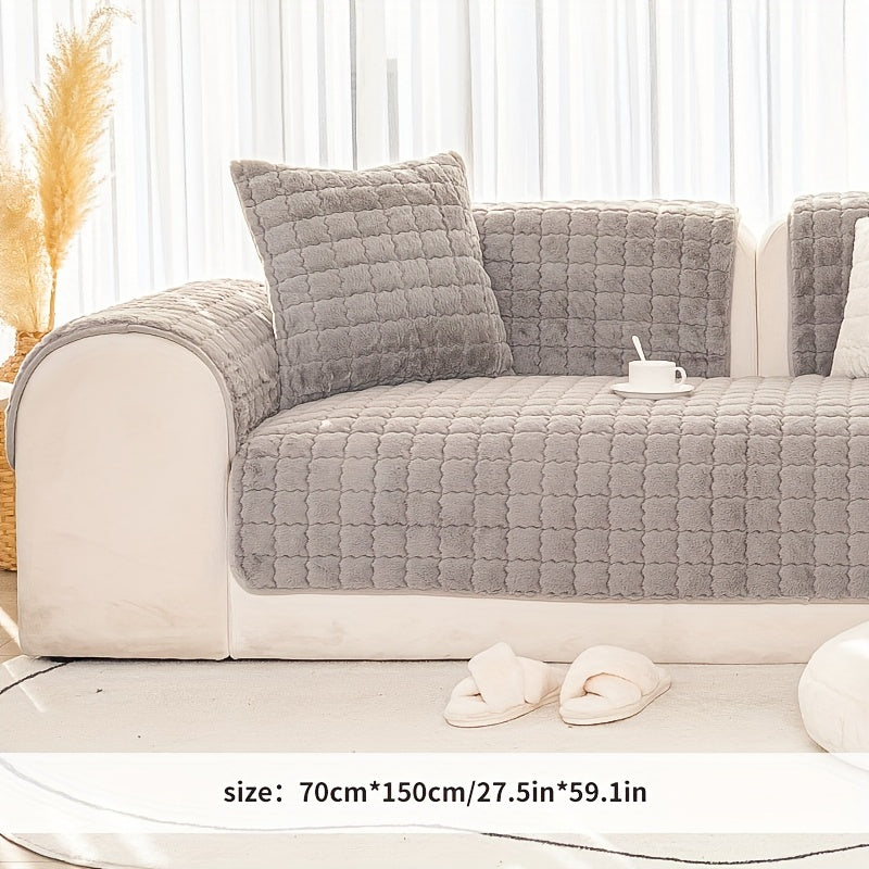 Rabbit Plush Sofa Slipcover Pet Friendly Couch Cover