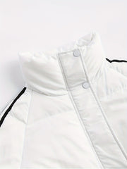 Women's Long Down Jacket High Neck Warm Winter Coat