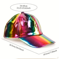 Laser Rainbow Baseball Cap Hip Hop Sun Hat - LGBT Pride