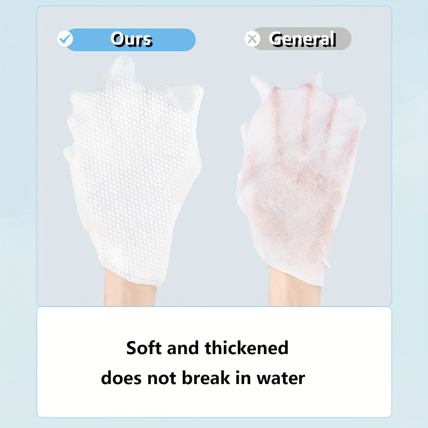 100 Pcs Disposable Face Towel For Washing Soft Dry Wipes Facial Cloths