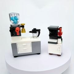 Mini Coffee Machine & Water Dispenser Building Blocks Set
