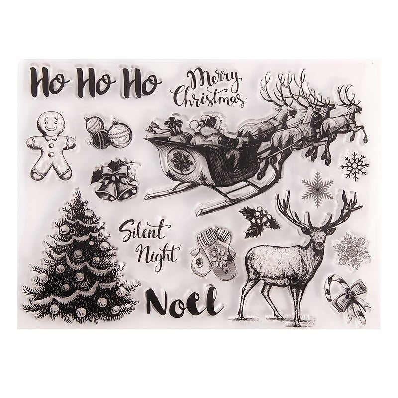 Christmas Tree Deer Silicone Stamp DIY Scrapbook Photo Card Decoration