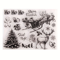 Christmas Tree Deer Silicone Stamp DIY Scrapbook Photo Card Decoration