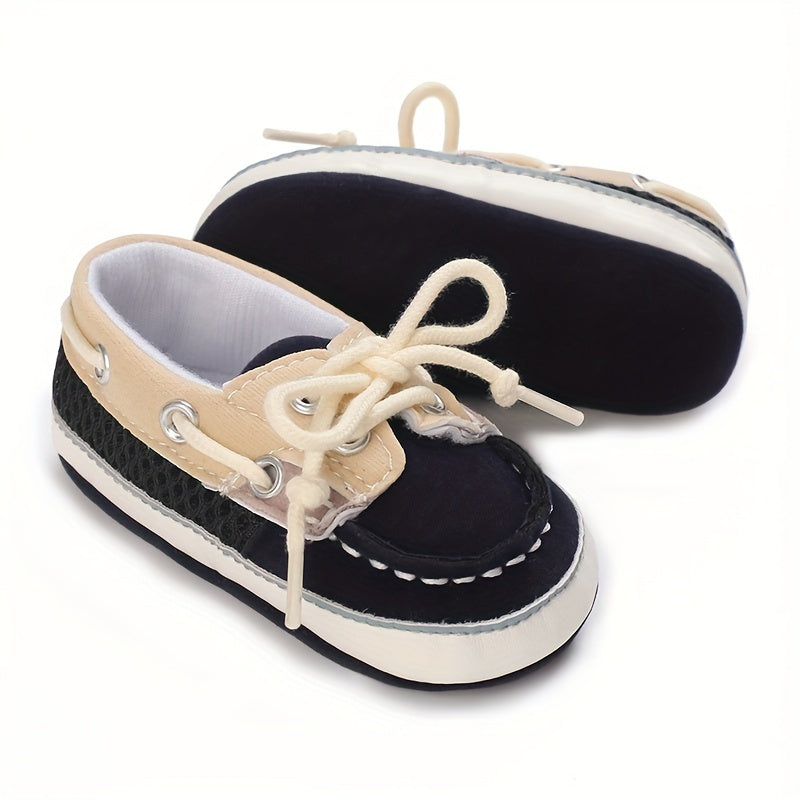 Baby Boys Lace Up Walking Shoes Lightweight Non slip Loafers