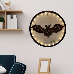 LED Lights Wooden Bat Series Wall Hanging Decoration