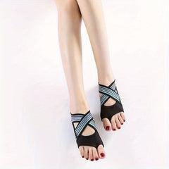 Open Toe Elastic Yoga Socks Non slip Pilates Dance Shoes