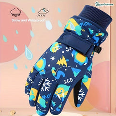 Kids' Outdoor Skiing Gloves Coldproof Waterproof Gloves