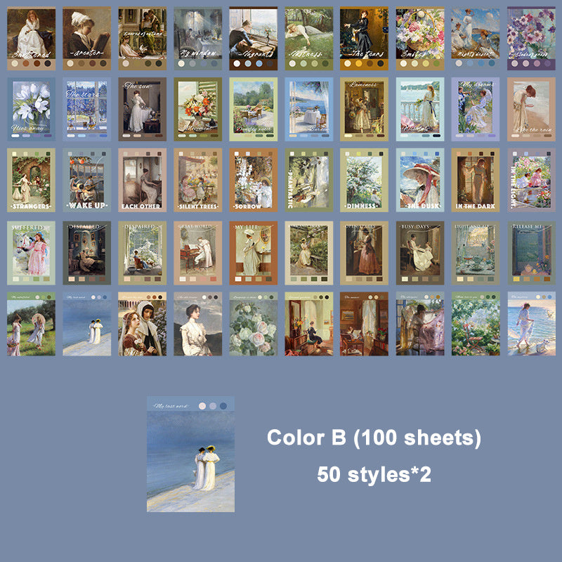 Vintage Scrapbook Paper Mini Non Sticky Journaling Supplies 100 Sheets