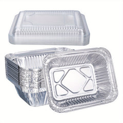 Aluminum Foil Pans with Clear Lids, 5.58 KG, 50 Sets