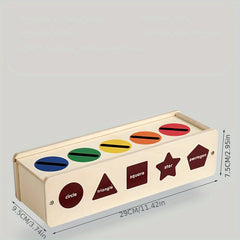 Shape Matching Coin Box Puzzle with Blocks