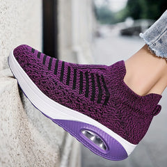 Women's Air Cushion Slip On Walking Shoes Breathable Sneakers