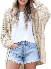 Cable Knit Open Front Cardigan
