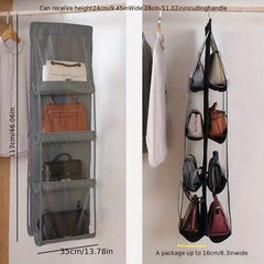 6 8 Grid Bag Storage Hanging Bag Wardrobe Dormitory Hanging Household Rack