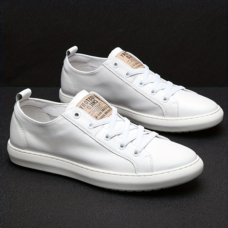 Men's Leather Slip-On Skate Shoes Sneakers