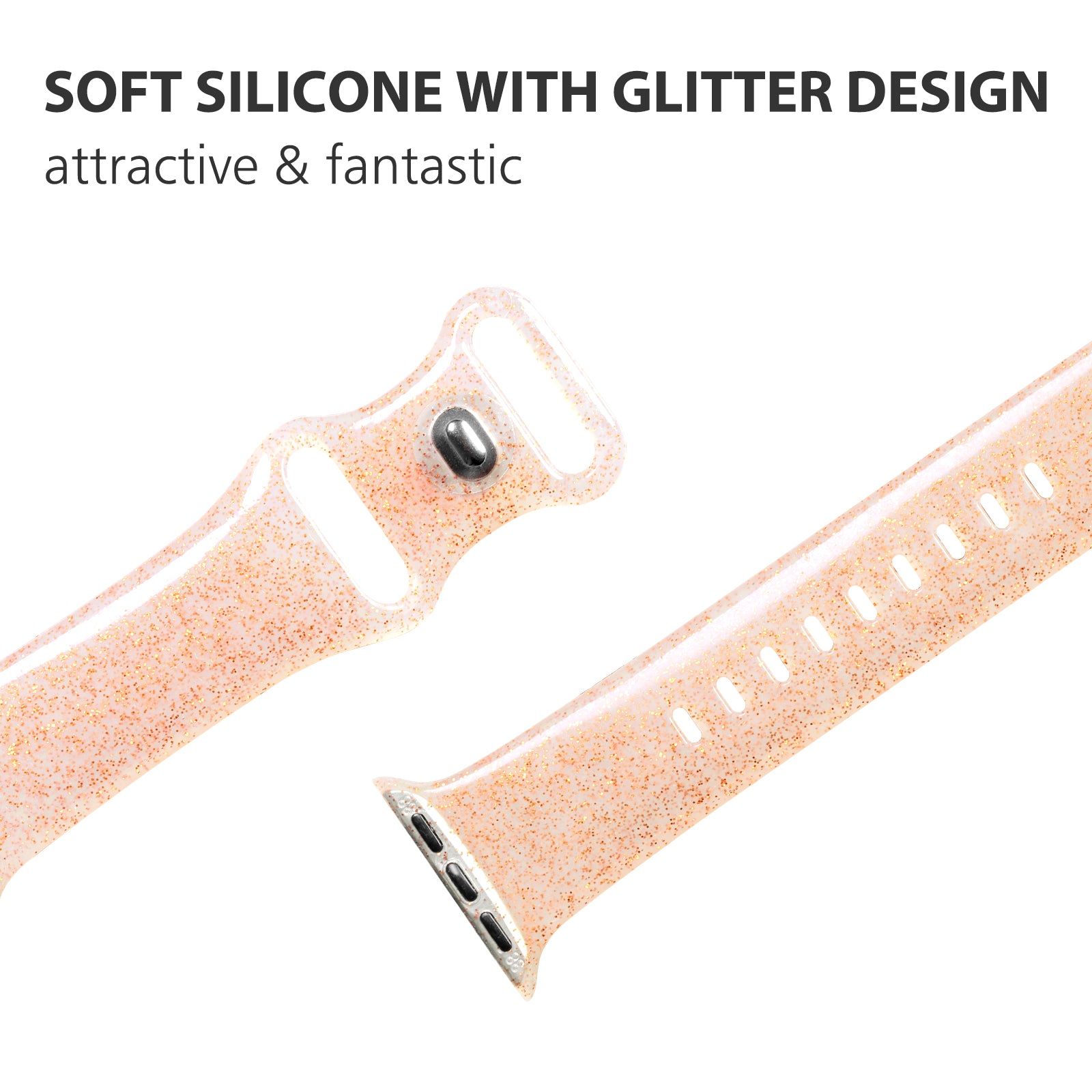 Silicone Glitter Buckle Waist Watch Band Decoration