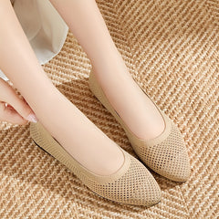 Women's Knitted Ballet Flats Soft Sole Slip On Flats