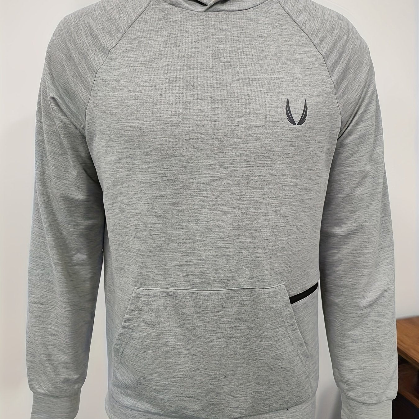 Men's Graphic Print Hoodie with Kangaroo Pocket