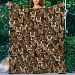 Creative Cat Blanket Soft Throw Blanket for All Seasons Indoor Outdoor Travel