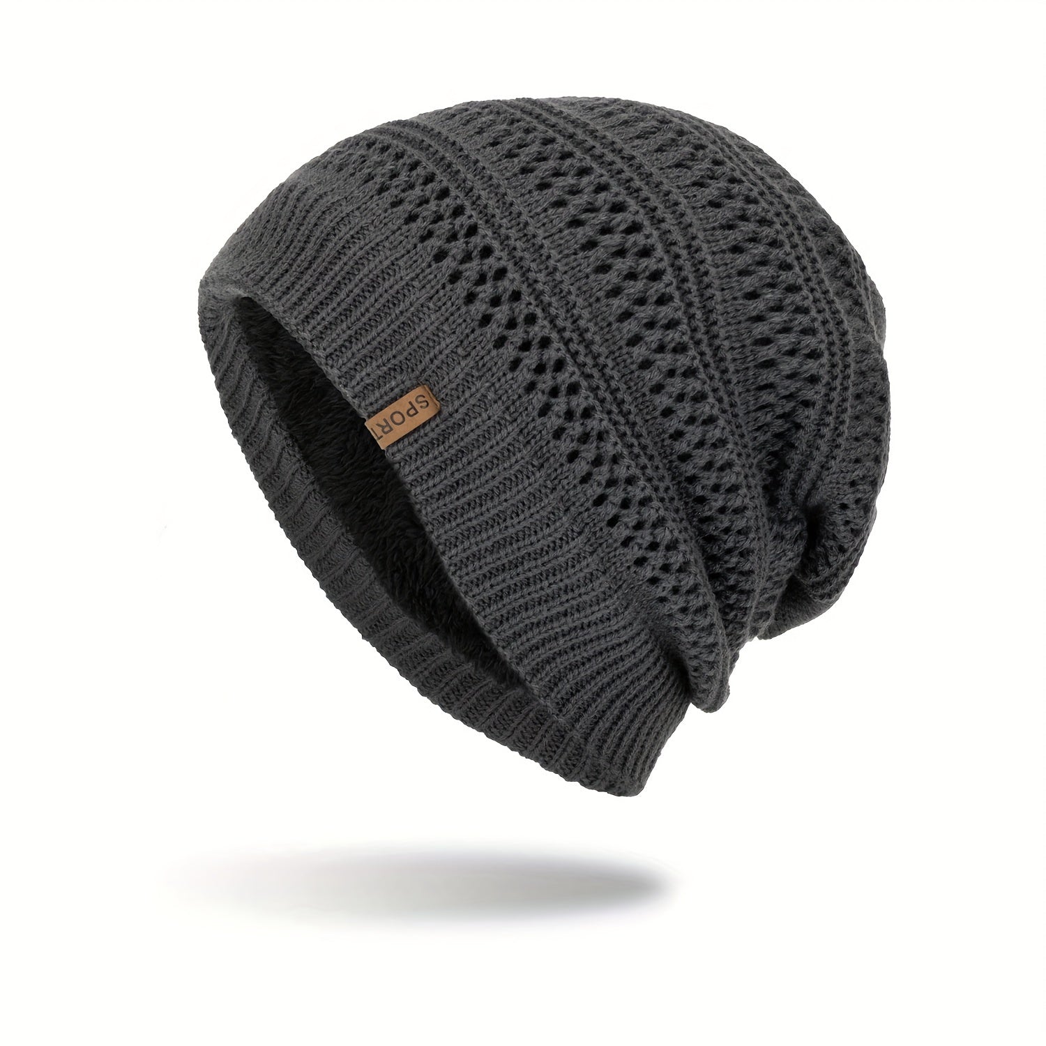 Men's Woolen Fleece Knitted Hat Thickened Warm Pullover