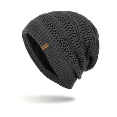 Men's Woolen Fleece Knitted Hat Thickened Warm Pullover