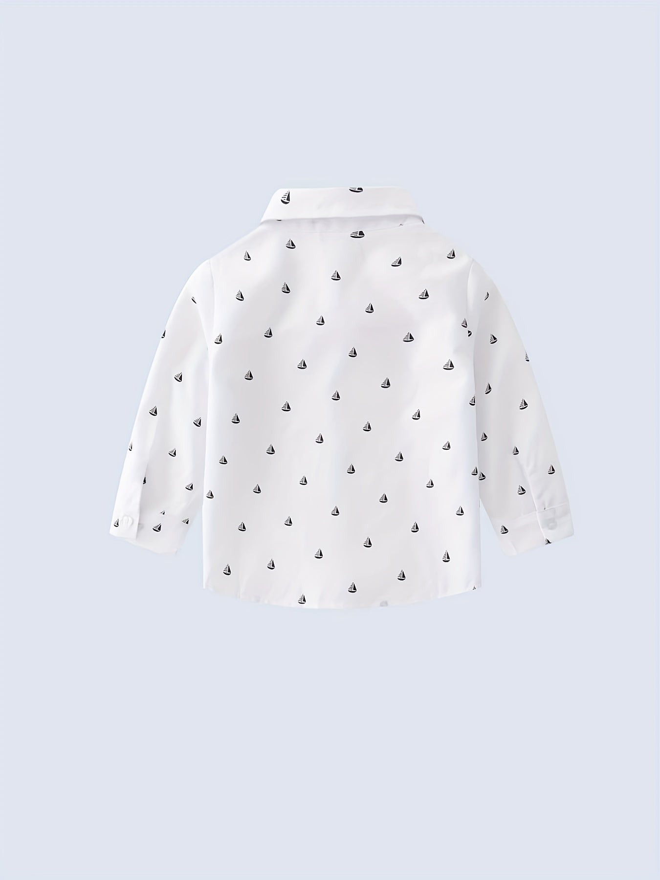 Baby Shirt Long Sleeve Bowtie Cardigan Top Random Print