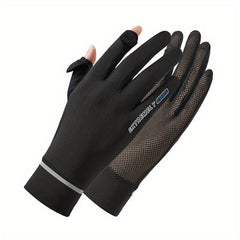 Breathable Sun Gloves Solid Color UV Protection Gloves