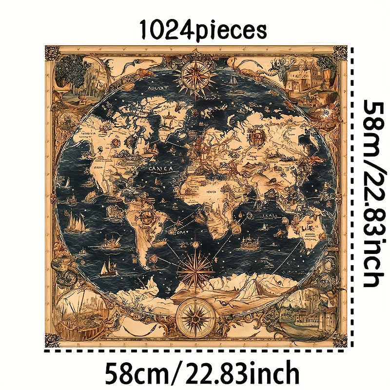 Ancient World Map Puzzle for Adults