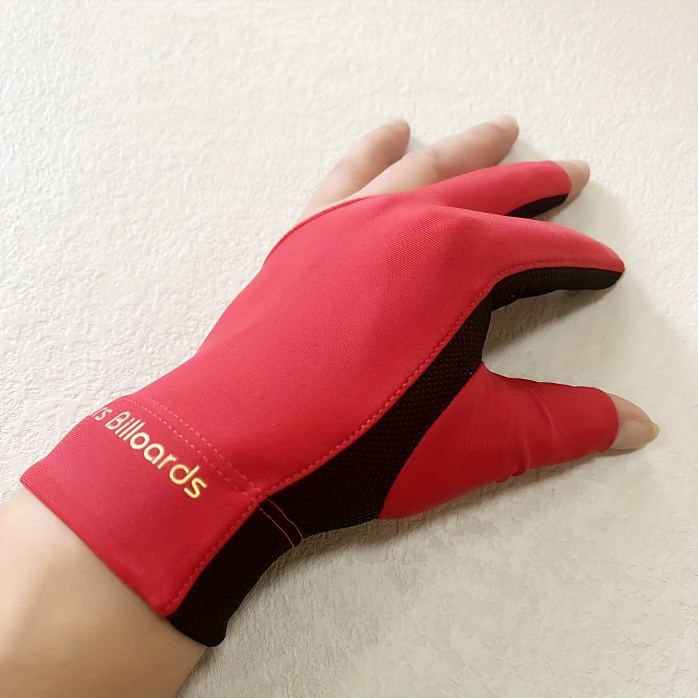 3pcs Billard Glove for Left Hand, Elastic and Anti-Slip Palm