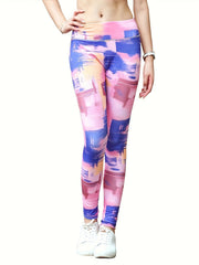 Block Print Skinning Yoga Pants Fitness Leggings