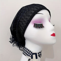 Mesh Lace Turban Cap Beanie Head Wrap Lightweight