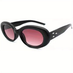 Men's Cat Eye Three Stars Embellished Metal Sunglasses