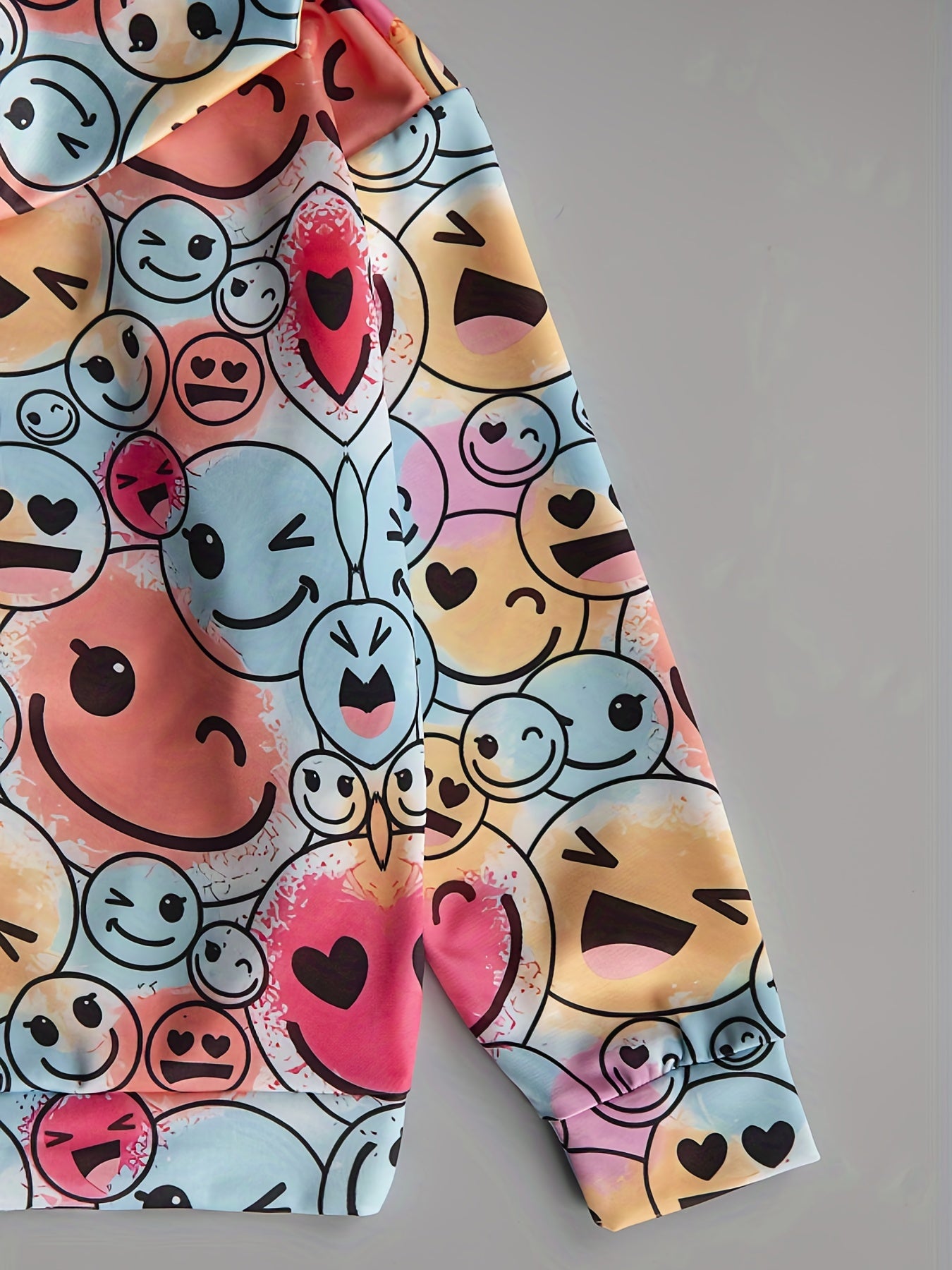Kids Smile Face 3D Print Sweatshirt Cartoon Hoodie Top