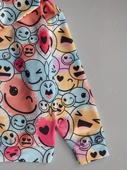 Kids Smile Face 3D Print Sweatshirt Cartoon Hoodie Top