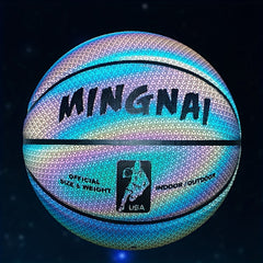 Reflective Basketball for Night Games Glows in Dark