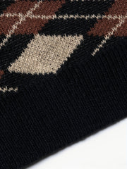 Vintage Style V Neck Diamond Pattern Sweater Vest for Men