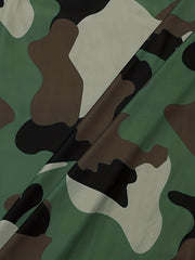 Camo Print Off Shoulder Maxi Dress With Pockets