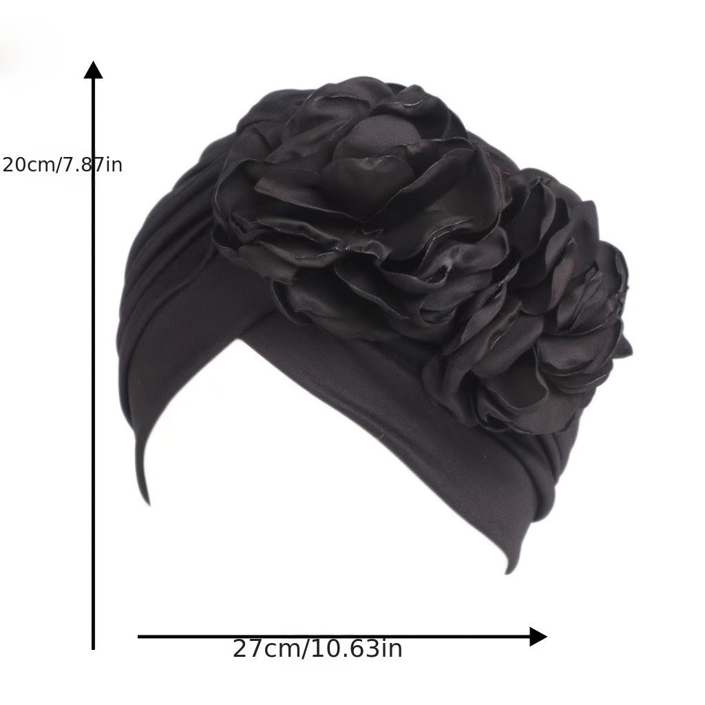 Large Flower Headscarf Cap Turban Beanies Headwrap Indian Cap Chemotherapy Hat