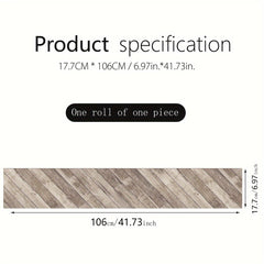 Nordic Wood Grain Stair Decal Moisture-proof Self-adhesive Wallpaper