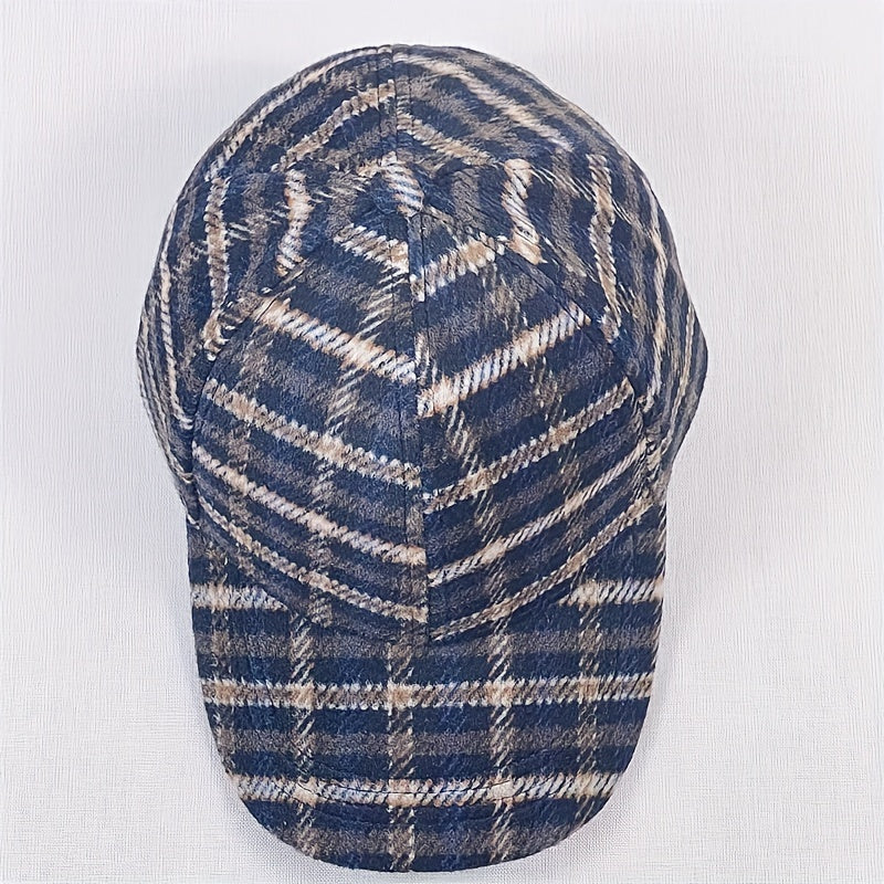 Plaid Baseball Cap Vintage Casual Sunshade Dad Hat Unisex Sun Hats For Men