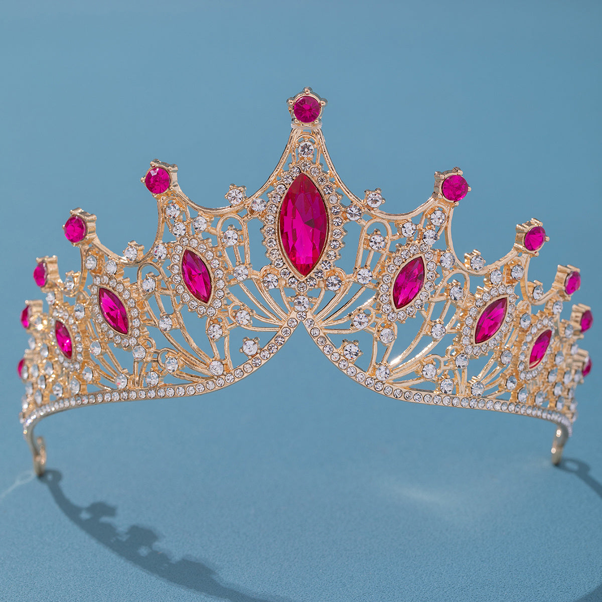 Baroque Rhinestone Crown for Girls Birthday Party