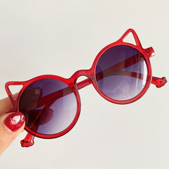 Cat Ear Sun Protection Round Sunglasses for Kids