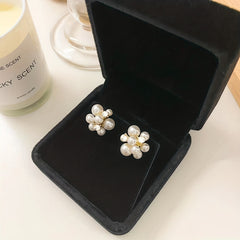 Flower Ball Rhinestone Earrings for Girls