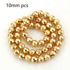 AAA Natural Golden Plated Hematite Beads for DIY Jewelry Making