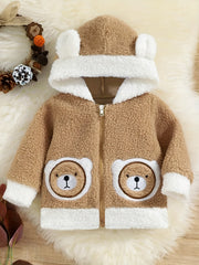 Baby Bear Hooded Coat With Ears Kids Jacket