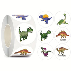 Dinosaur Cartoon Motivation Stickers Roll for Office Decor