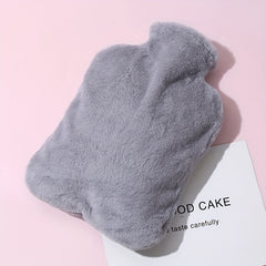 Portable Hot Water Bag with Plush Cover Large Capacity PVC Hand Warmer