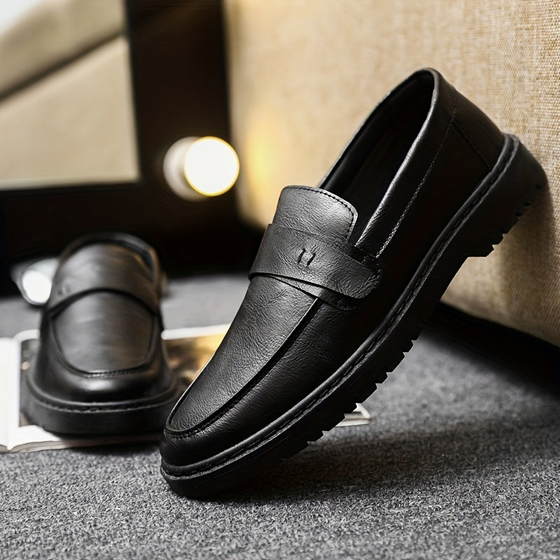 Men's Leather Loafer Shoes Lightweight Dress Shoes