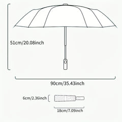 Portable Heart Print Folding Manual Umbrella Mini Parasol Rain Or Shine