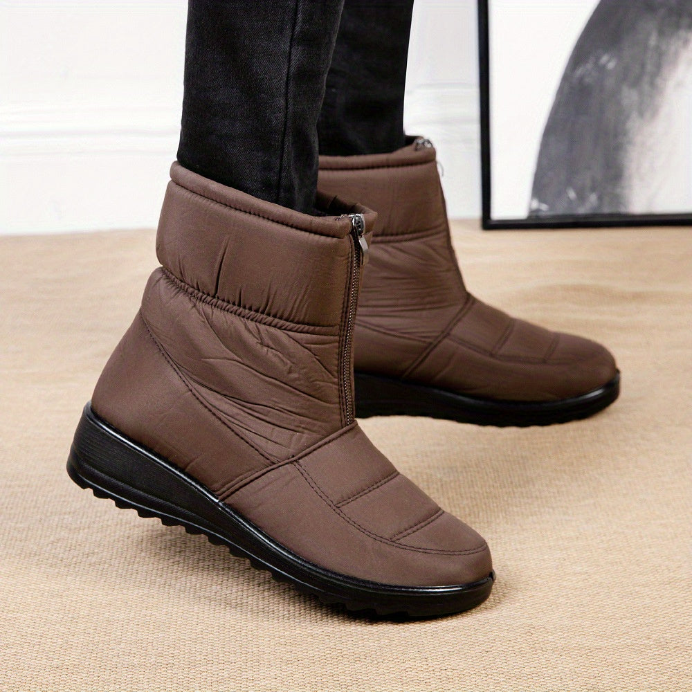 Fur Lined Snow Boots for Women Warm Winter Shoes